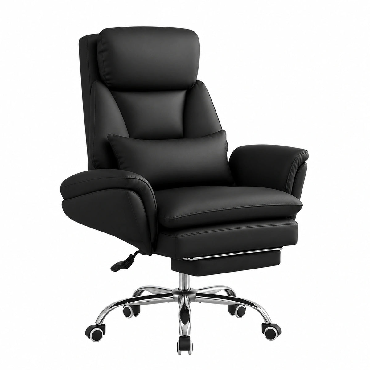 Bureau, en cuir, réglable, coloris noir, pour l’espace de travail