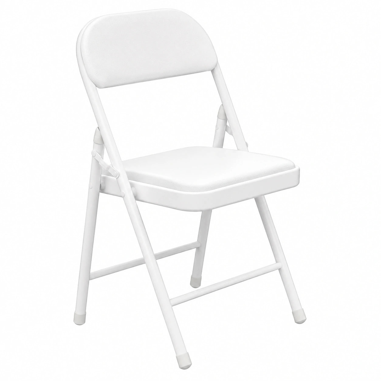 Chaise, avec coussin, en cuir, coloris blanc, pour la salle à manger ou la cuisine