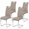 Chaise, en métal et cuir, 42 x 57 x 98 cm, pour la salle à manger ou la cuisine