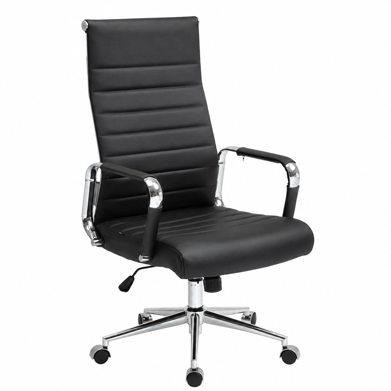 Bureau, en cuir, réglable, coloris noir, pour l’espace de travail
