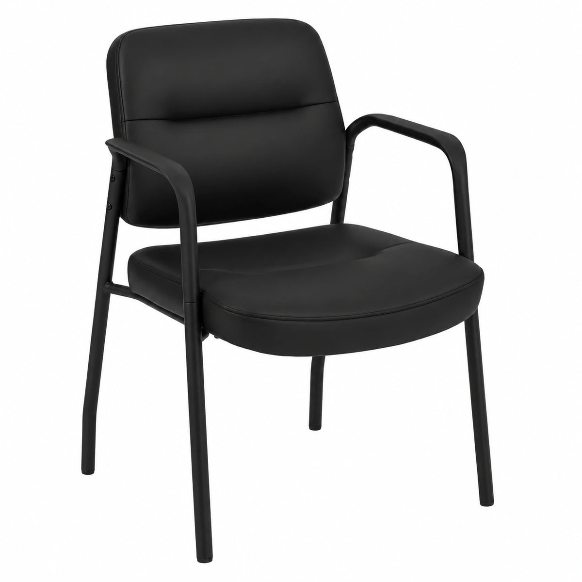 Bureau, en cuir, rembourré, sur roulettes, coloris noir, pour l’espace de travail