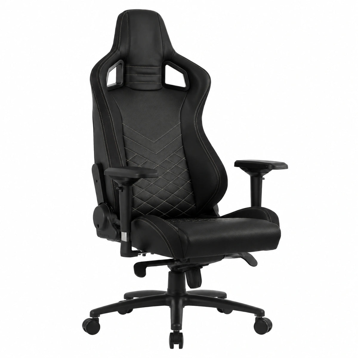 Bureau, en similicuir et cuir, coloris noir, pour l’espace de travail
