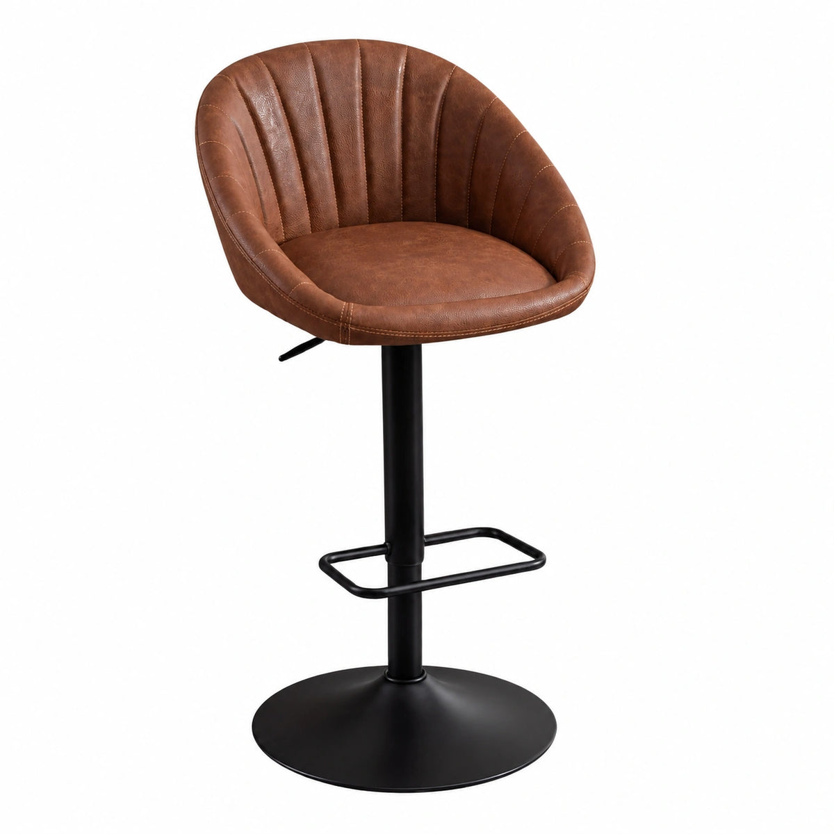Tabouret, pivotant, coloris marron, pour la cuisine ou l’espace repas