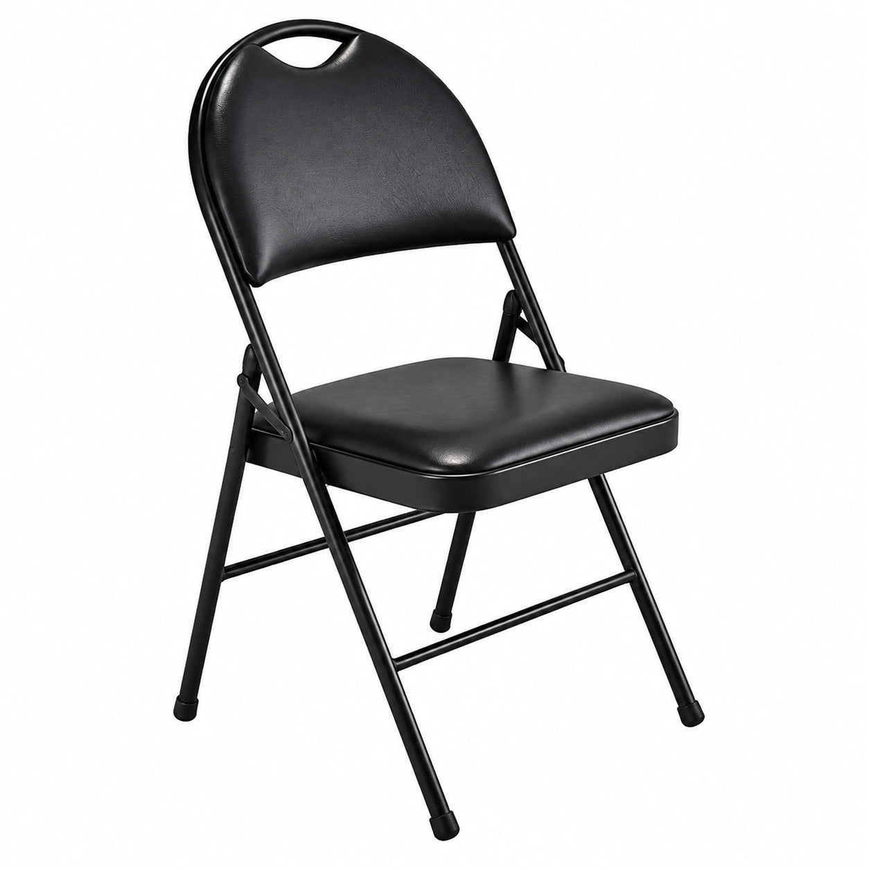Bureau, avec coussin, rembourré, en métal et cuir, coloris noir, pour l’espace de travail