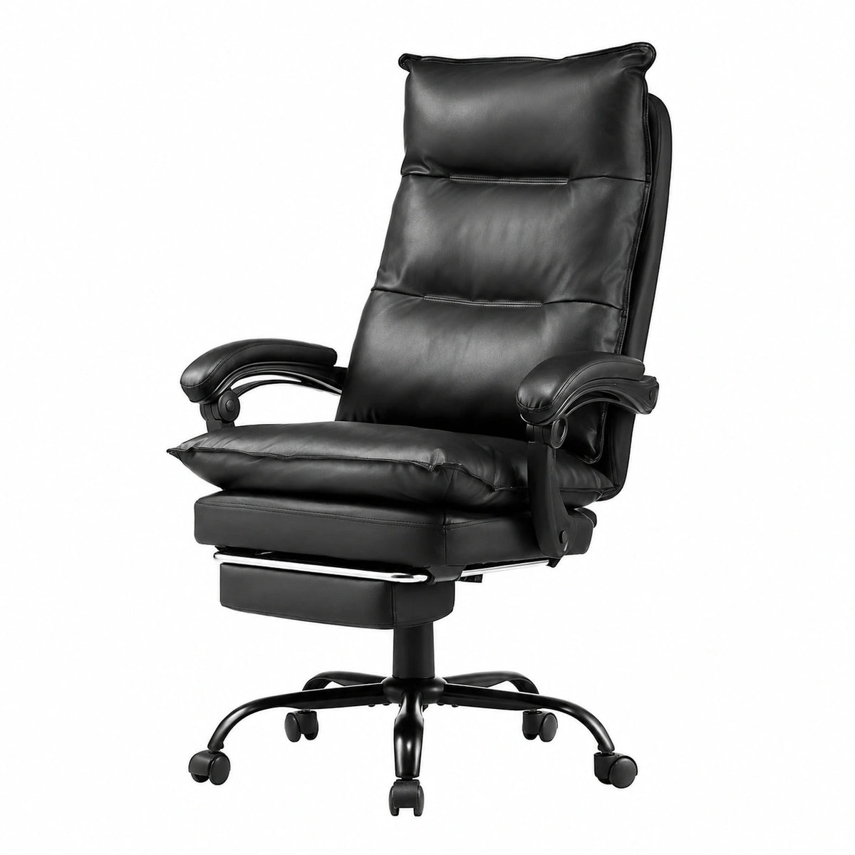 Bureau, à bascule, avec coussin, réglable, en cuir, coloris noir, pour l’espace de travail