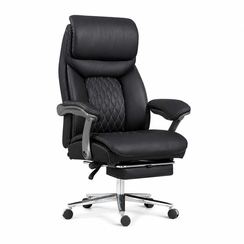 Bureau, réglable, en cuir, coloris noir, pour l’espace de travail