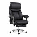Bureau, réglable, en cuir, coloris noir, pour l’espace de travail