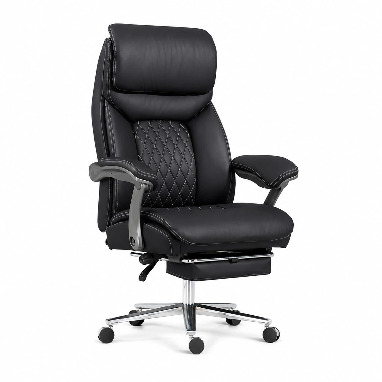 Bureau, réglable, en cuir, coloris noir, pour l’espace de travail
