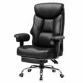 Chaise, en similicuir et cuir, avec coussin, réglable, coloris noir, pour la salle à manger ou la cuisine