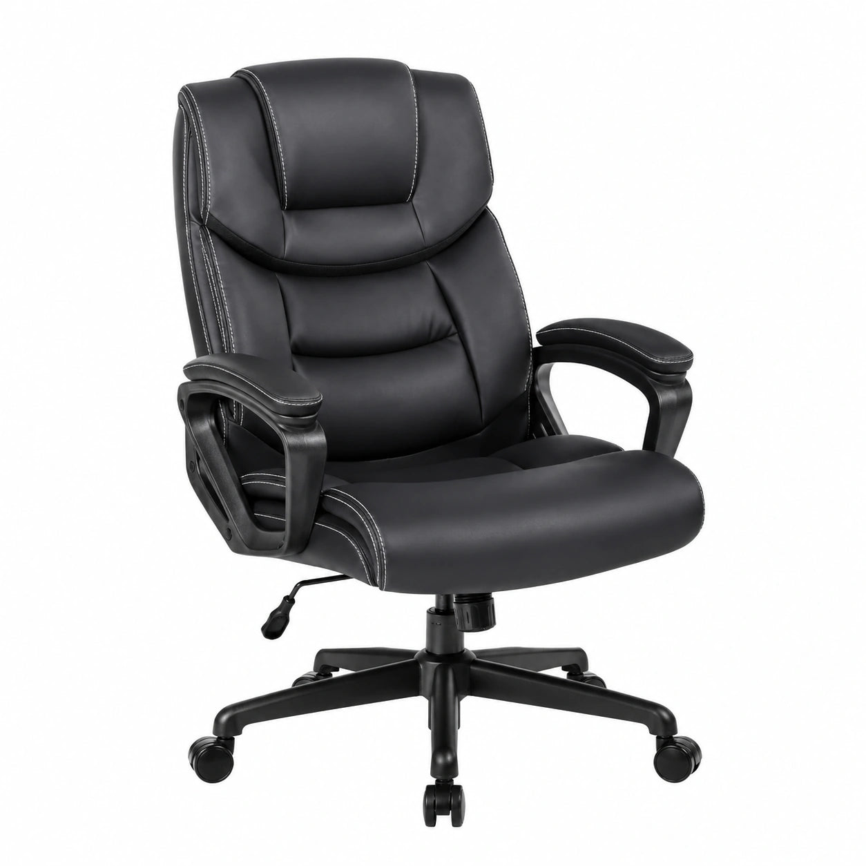 Bureau, pivotant, réglable, en cuir, coloris noir, pour l’espace de travail