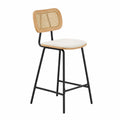 Chaise, en résine tressée, coloris blanc, pour la salle à manger ou la cuisine