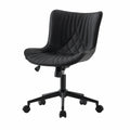 Bureau, en cuir, pivotant, réglable, sur roulettes, coloris noir, pour l’espace de travail